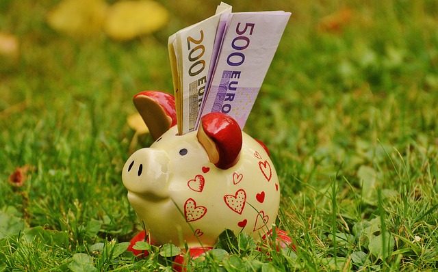 piggy bank, money, dollar bill